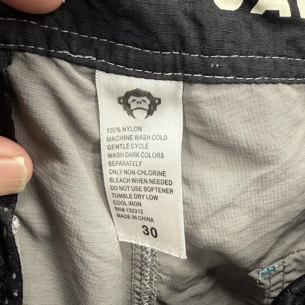 Howler Brothers Board Shorts Men 30 Gray‎ Nylon Beach Outdoors Weekend Vacation.